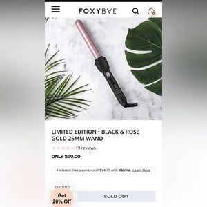 Limited Edition Foxybae Rose Gold Wand